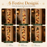 Christmas Door Decoration Illuminated Vertical Design Warm White Light 47.2 Inch tall