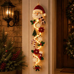 Christmas Door Decoration Illuminated Vertical Design Warm White Light 47.2 Inch tall