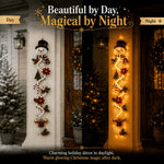 Christmas Door Decoration Illuminated Vertical Design Warm White Light 47.2 Inch tall