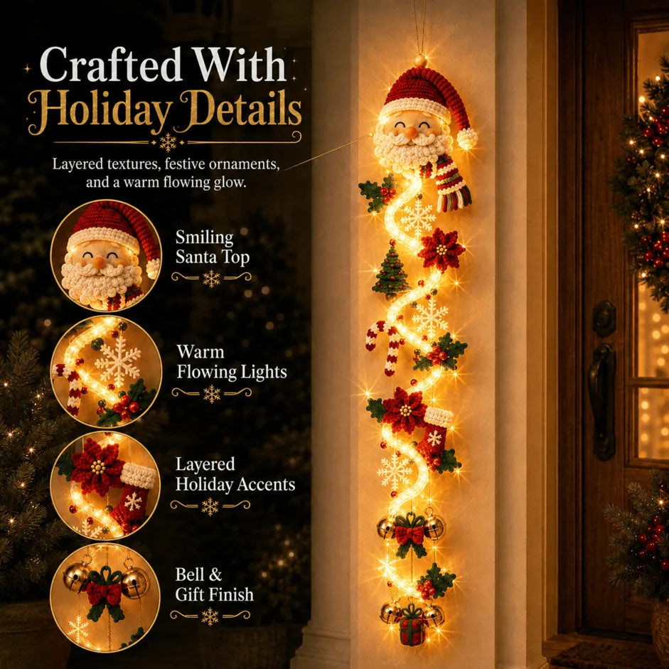 Christmas Door Decoration Illuminated Vertical Design Warm White Light 47.2 Inch tall