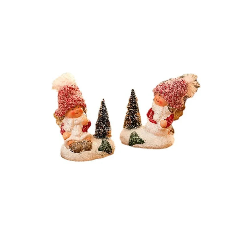 Christmas Figurine LED-Lit Ceramic Compact