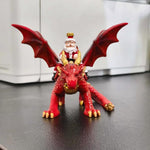 Christmas Figurine Santa-On-Dragon Polyresin Centerpiece