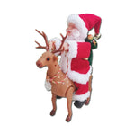 Christmas Figurine Santa Riding Reindeer Tabletop No Assembly