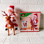 Christmas Figurine Santa Riding Reindeer Tabletop No Assembly
