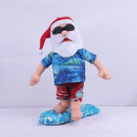 Christmas Figurine Surfing Santa Lightweight & Weather-Resistant