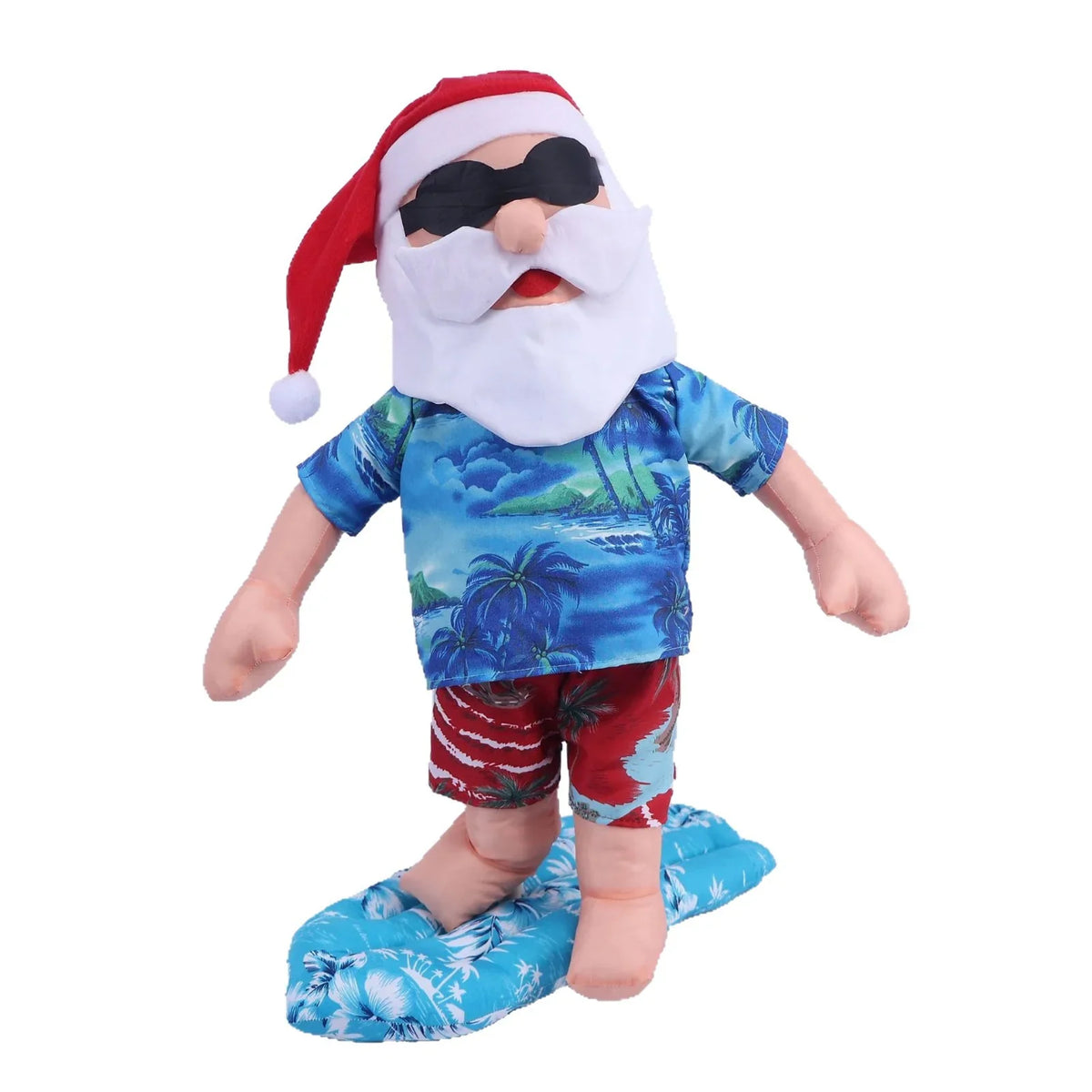 Christmas Figurine Surfing Santa Lightweight & Weather-Resistant