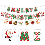 Christmas Garland Glittering Letters Sturdy Cardboard Indoor & Outdoor