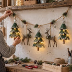 Christmas Garland Illuminated Woodland Deer 31.5 Inch