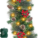 Christmas Garland LED Timer & Weatherproof