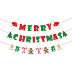Christmas Garland Pre-Strung Glitter Letters Indoor Outdoor