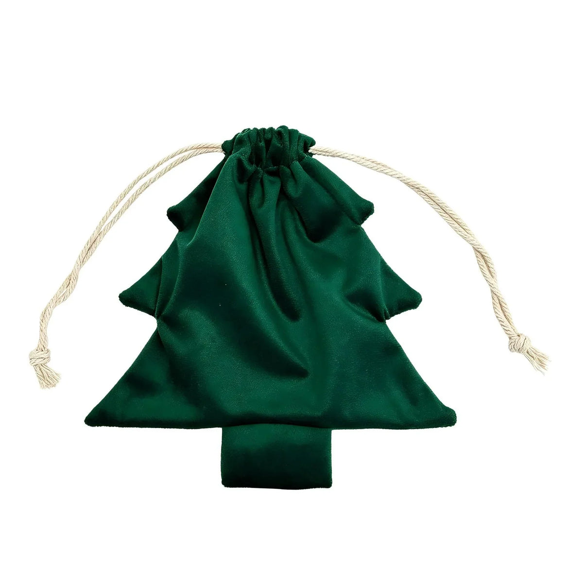 Christmas Gift Bag Tree Shape Durable Fabric Drawstring Closure