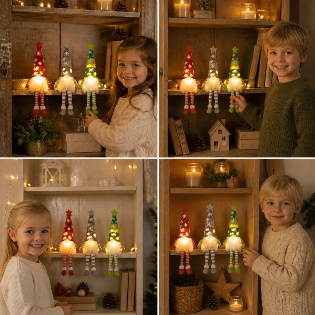 Christmas Gnome Decoration LED Light-Up Festive Accent