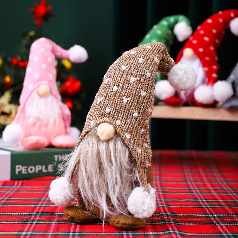 Christmas Gnome Figure White Beard Durable Tabletop Decor