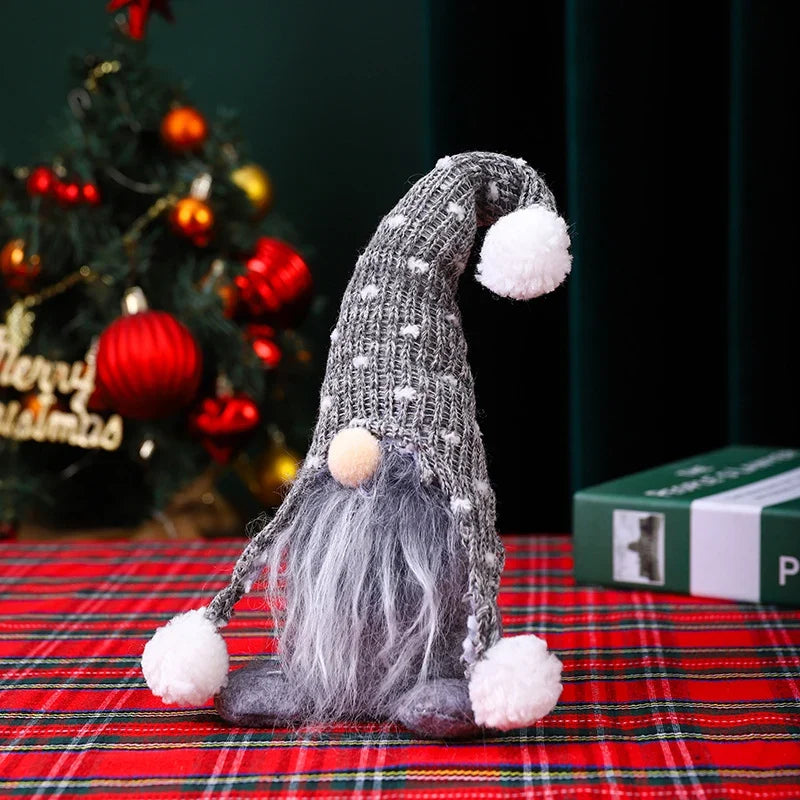 Christmas Gnome Figure White Beard Durable Tabletop Decor