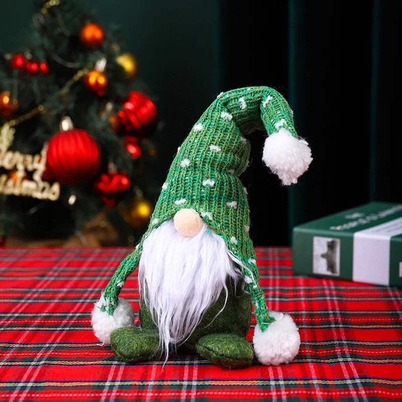 Christmas Gnome Figure White Beard Durable Tabletop Decor
