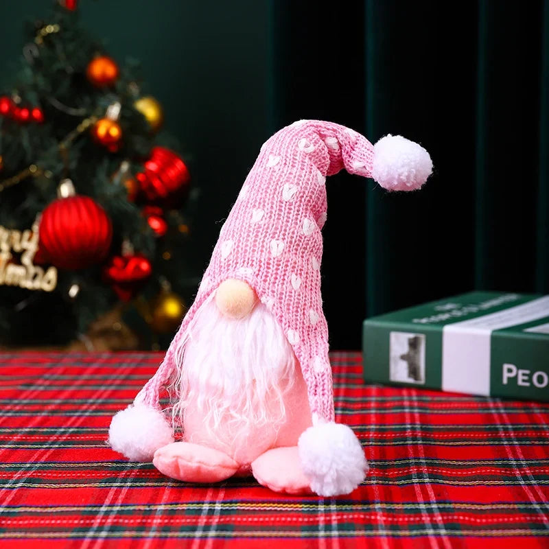 Christmas Gnome Figure White Beard Durable Tabletop Decor