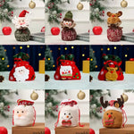 Christmas Gnome Figurine Plush Face & Gift Sack