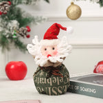 Christmas Gnome Figurine Plush Face & Gift Sack