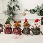 Christmas Gnome Figurine Plush Face & Gift Sack