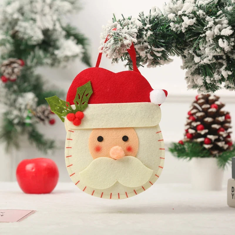 Christmas Gnome Figurine Plush Face & Gift Sack