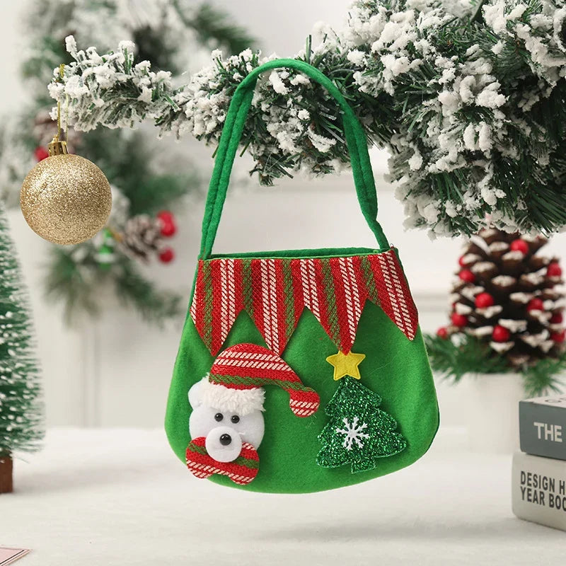 Christmas Gnome Figurine Plush Face & Gift Sack