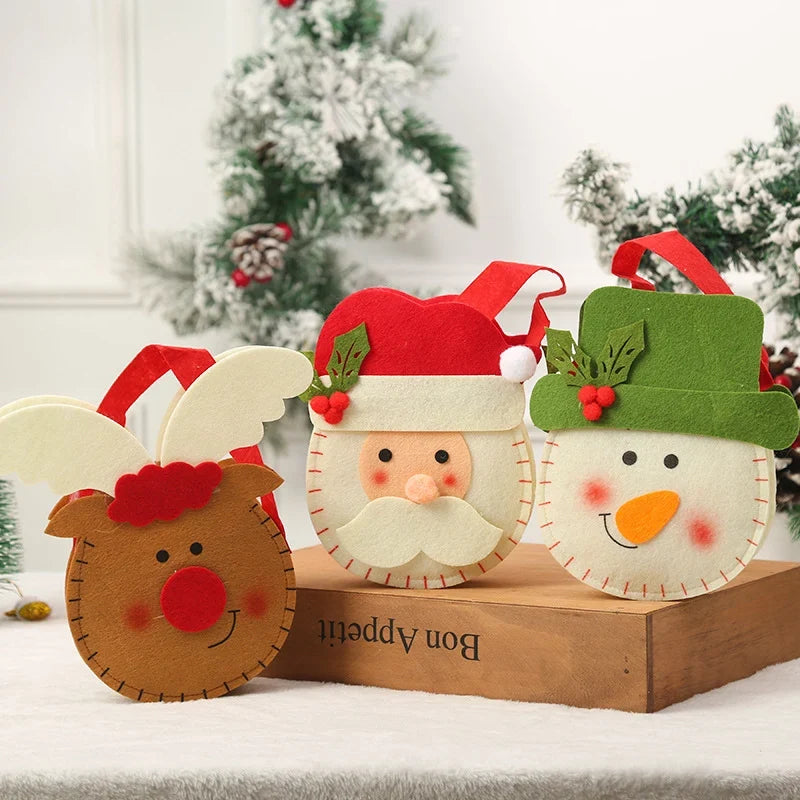 Christmas Gnome Figurine Plush Face & Gift Sack