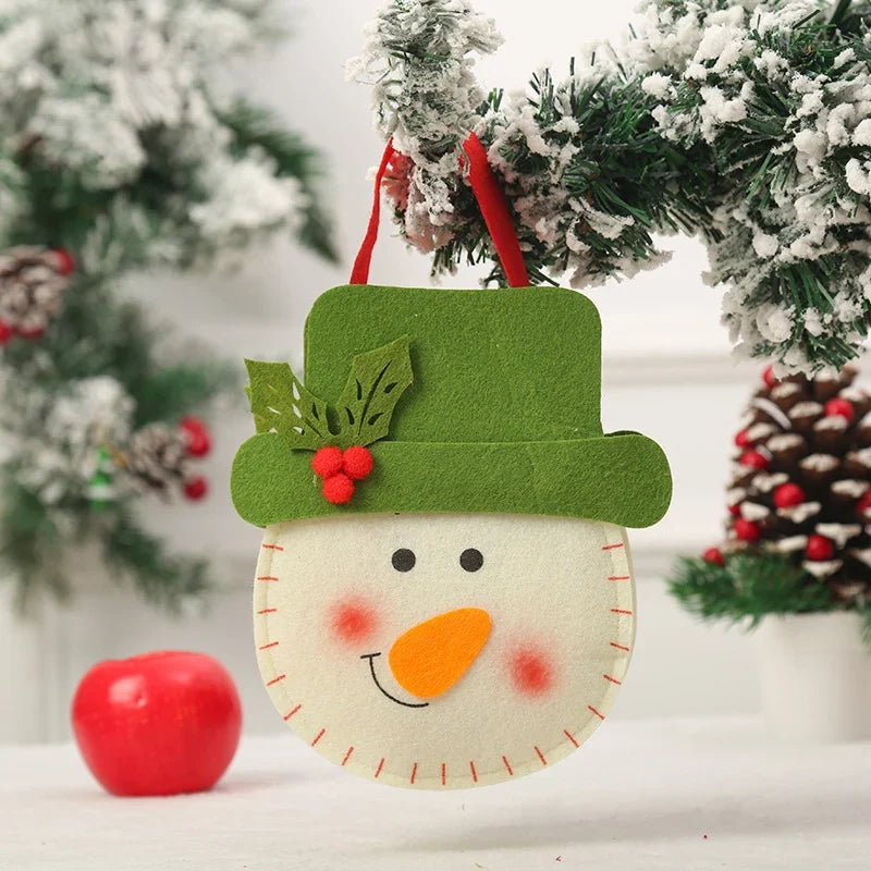 Christmas Gnome Figurine Plush Face & Gift Sack