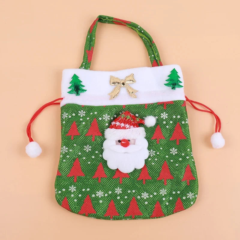 Christmas Gnome Figurine Plush Face & Gift Sack