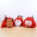 Christmas Gnome Figurine Plush Face & Gift Sack