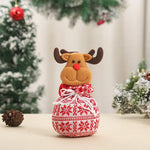 Christmas Gnome Figurine Plush Face & Gift Sack