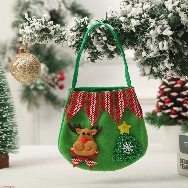 Christmas Gnome Figurine Plush Face & Gift Sack