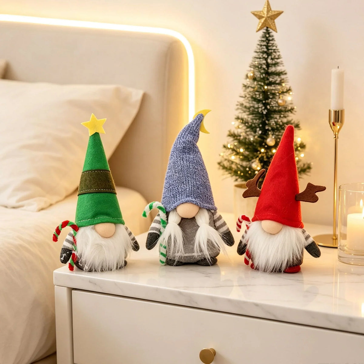 Christmas Gnome Handcrafted Felt Tall Hat