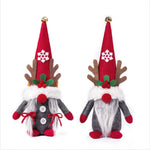 Christmas Gnome Santa Hat & Reindeer Antlers Faux Fur Collar