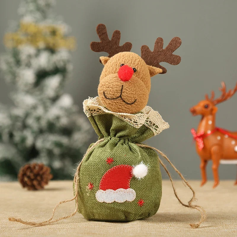 Christmas Gnome Soft Face With Gift Sack