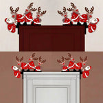 Christmas Hanging Decor Santa & Reindeer Lightweight Reusable