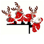 Christmas Hanging Decoration Santa & Reindeer Easy Hang