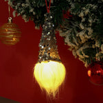 Christmas Hanging Ornament Sequined Warm Glow Easy Hang