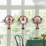 Christmas Hanging Wreath Santa & Holly Durable Easy Hang