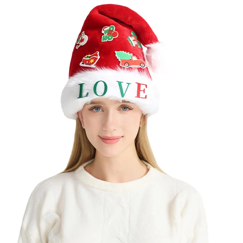 Christmas Hat Battery-Free LED Colorful Appliques
