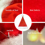 Christmas Hat Built-In LED Adjustable Fit