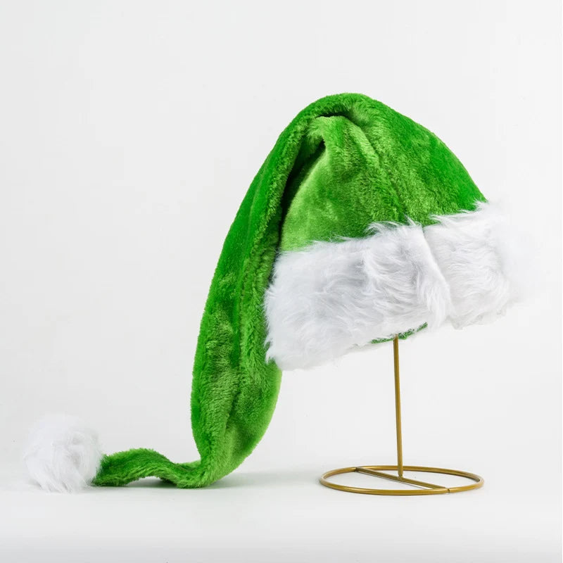 Christmas Hat Multicolor LED Plush Stretch Fit