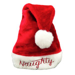 Christmas Hat Reversible Fleece White Fur Trim