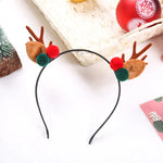 Christmas Hat Soft Plush Reindeer Antlers & Pom-Poms