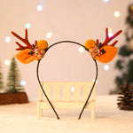Christmas Hat Soft Plush Reindeer Antlers & Pom-Poms