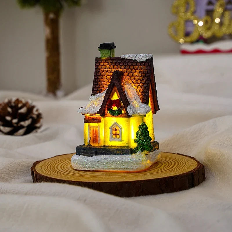 Christmas House Soft LED Glow Polyresin Indoor & Outdoor