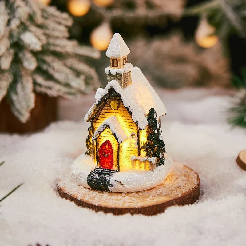 Christmas House Soft LED Glow Polyresin Indoor & Outdoor
