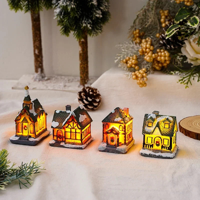 Christmas House Soft LED Glow Polyresin Indoor & Outdoor