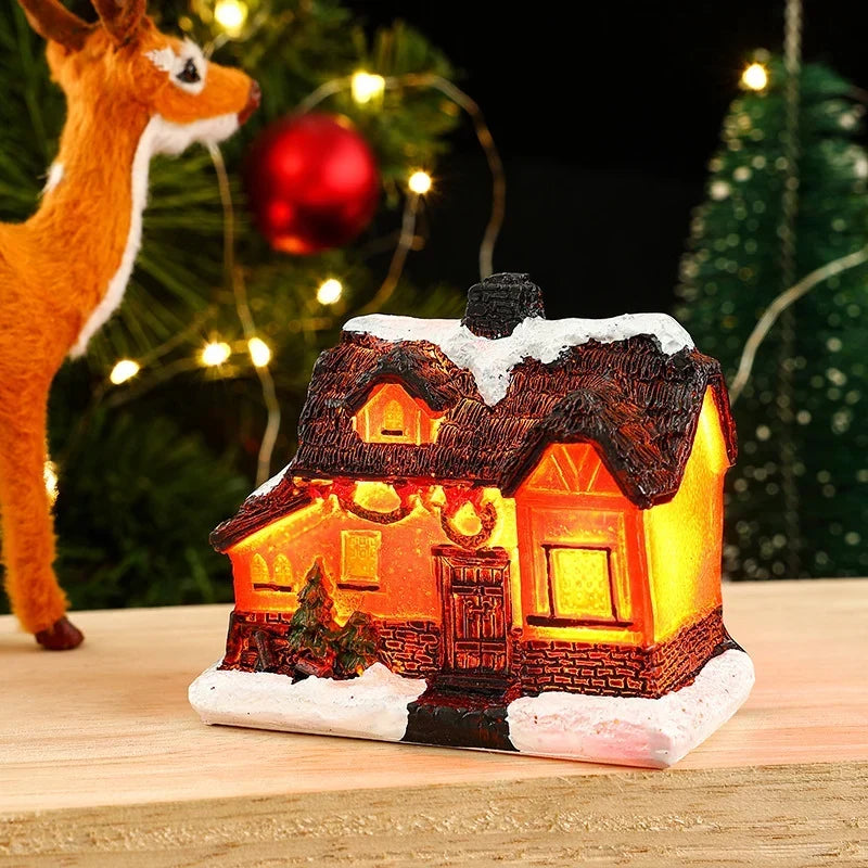 Christmas House Soft LED Glow Polyresin Indoor & Outdoor