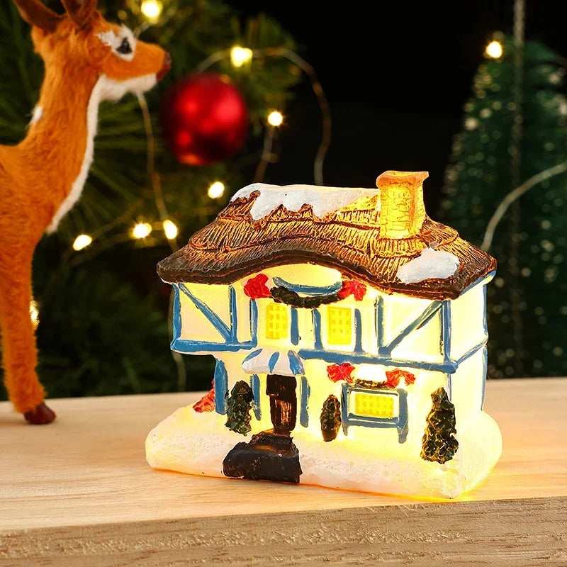 Christmas House Soft LED Glow Polyresin Indoor & Outdoor