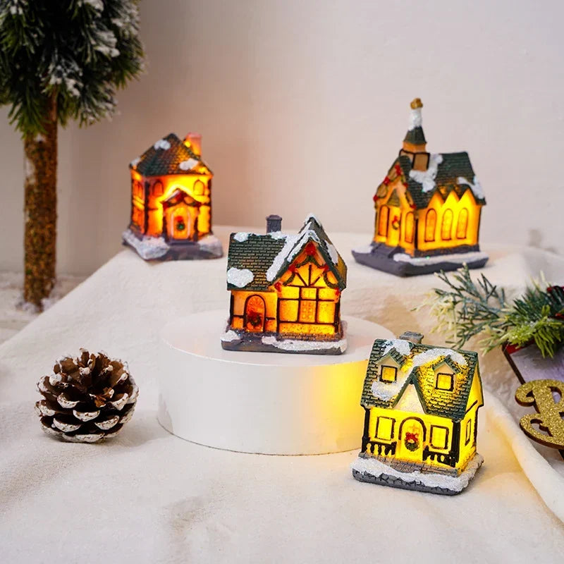 Christmas House Soft LED Glow Polyresin Indoor & Outdoor
